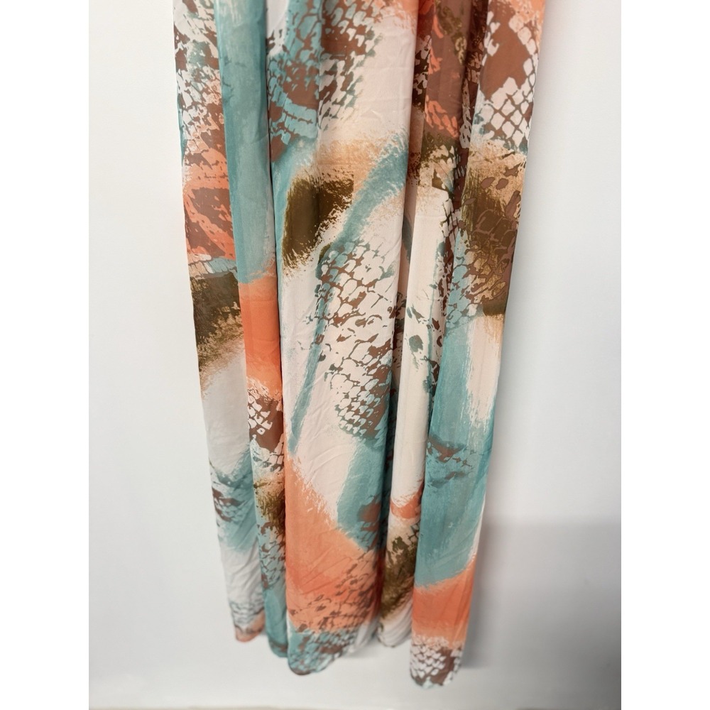 New BOSTON PROPER Multicolor  Embellished Waist Halter Maxi Dress Size 2  #28 - Picture 7 of 12